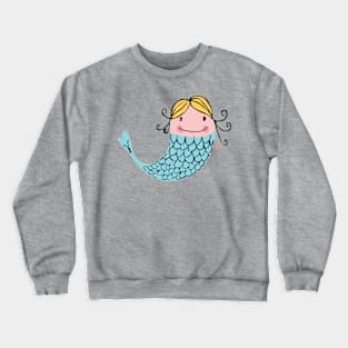 the happy mermaid Crewneck Sweatshirt